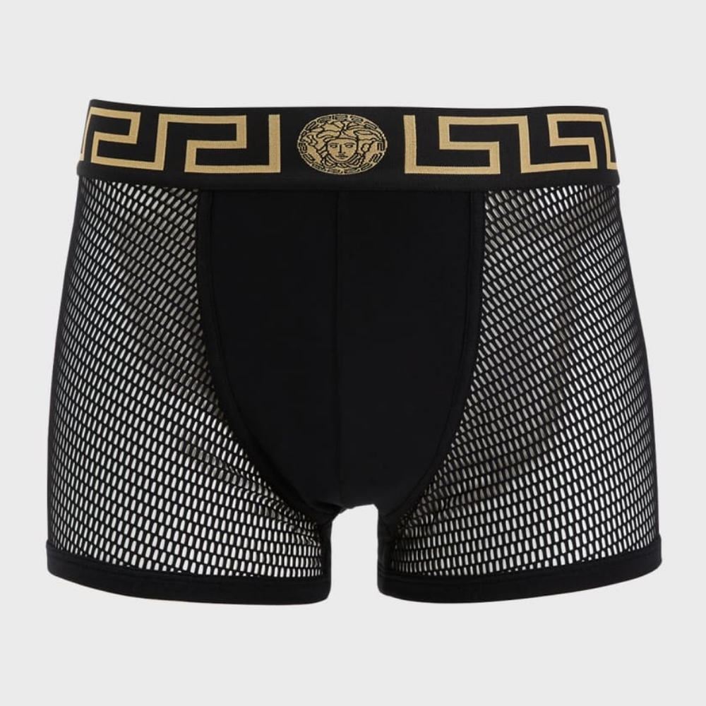 VersaceMen's La Greca Mesh Boxer Briefs